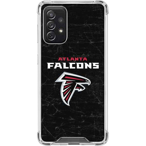 NFL Atlanta Falcons Distressed Galaxy A72 5G Clear Case